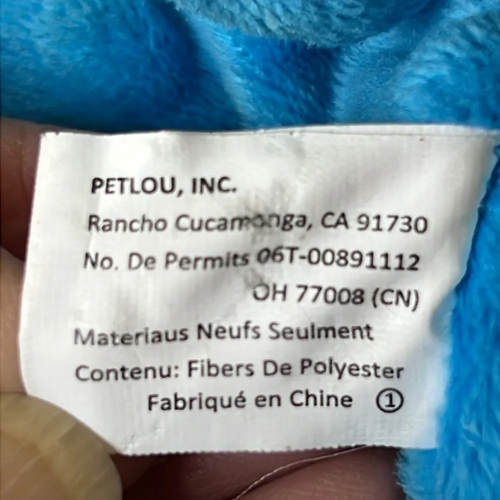 Petlou Inc Blue and Punk Plush Bear Squeaking Dog Toy